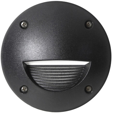 Encastré mural DEVON Asymmetric round IP66 GX53 LED T2 3.20W 405lm/410lm/410lm CRI80 3000K/4000K/6500K Noir (1/2)