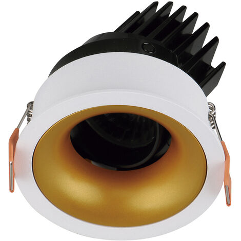 Plafonnier encastré tilt VIP1 Round Convex Dali LED COB 15.60W 2028lm(1416lm) CRI90 3000K 18º Blanc Or (1/4)