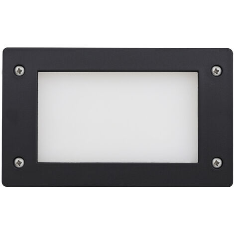 Encastré mural DEVON Rectangle S IP66 GX53 LED T2 3.20W 405lm/410lm/410lm CRI80 3000K/4000K/6500K Noir (1/2)
