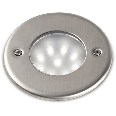 Encastrement mural / sol NAT-LED Round IP68 LED SMD 1.50W 180lm CRI80 3500K Acier inoxydable