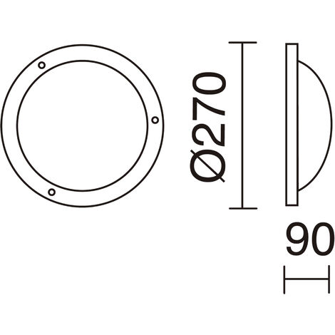 Applique MIR IP65 E27 15W Blanc