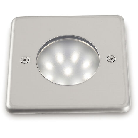 Encastrement mural / sol NAT-LED Square IP68 LED SMD 1.50W 180lm CRI80 3500K Acier inoxydable
