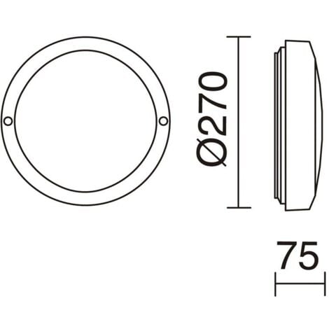 Applique PAMPERO IP65 E27 11W Blanc
