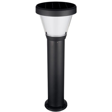Borne solaire ERGO IP65 LED SMD 4.50W 435lm(250lm)/445lm(250lm) CRI80 3000K/4000K 90º Crépuscule 680mm Noir (1/5)