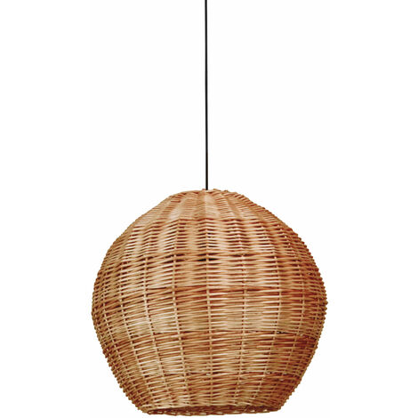 Suspension NATURAL Medium E27 15W Mimbre oscuro Noir (1/5)