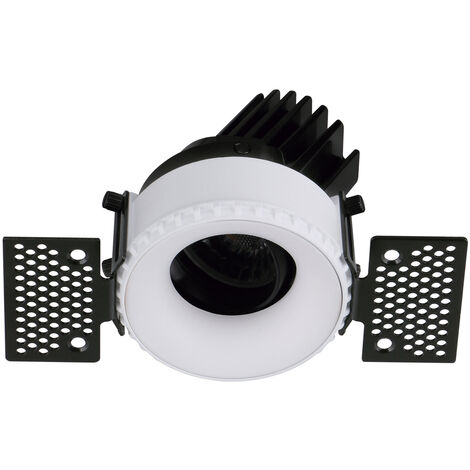 Plafonnier encastré tilt VIP1T Round Convex Corte de fase L,C LED COB 10.10W 923lm(644lm) CRI97 2700K 50º Blanc Blanc (1/2)