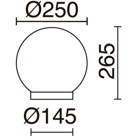 Borne VIC IP43 E27 70W 265mm Noir