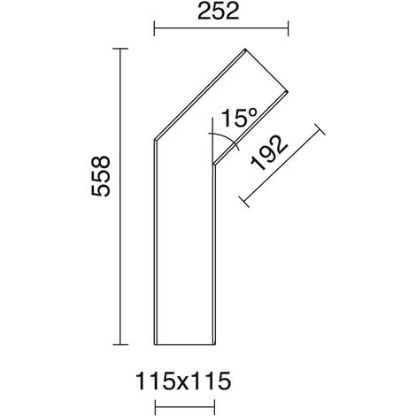 Borne CLINA IP55 Corte de fase L,C LED COB 10W 900lm CRI90 3000K 558mm Oxyde brun