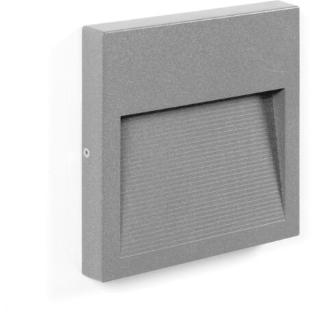 Applique asymétrique SLIM Square IP65 LED SMD 9W 1100lm(293lm) CRI90 3000K 38º/78º Gris (1/3)