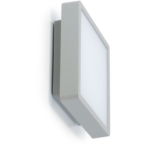 Applique BLERA SQUARE IP54 LED SMD 15W 1500lm(874lm) CRI80 3000K 106º Gris (1/3)