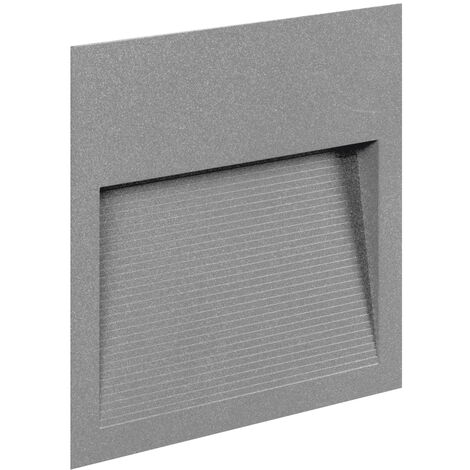 Encastré mural SLIM Square IP65 LED SMD 9W 1100lm(293lm) CRI90 3000K 38º/78º Gris (1/3)