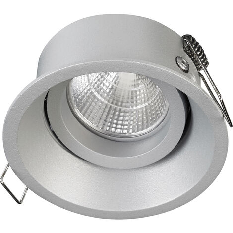 Plafonnier encastré tilt LEDA Adjustable Round GU10 50W Gris (1/5)