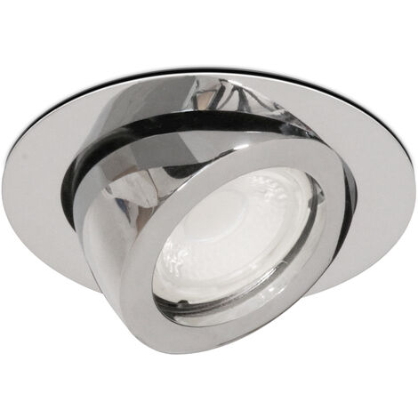 Plafonnier encastré tilt MINI LUNA Redondo ajustable GX5.3 50W Chromé (1/4)