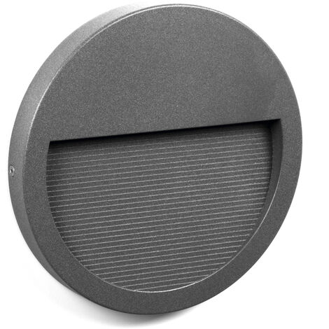 Applique asymétrique SLIM Round IP65 LED SMD 9W 1167lm(310lm) CRI90 4000K 38º/78º Anthracite (1/3)