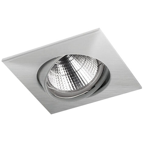 Plafonnier encastré tilt NIX Adjustable Square GU5.3 50W Chromé mat (1/3)