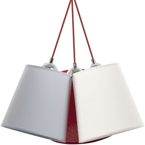 Suspension A TU ESTILO E27 42W Rouge Chromé (1/3)
