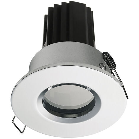 Plafonnier encastré PALMA Fixed Round IP65 1-10V,Push LED COB 10.60W 1376lm(1051lm) CRI90 3000K 38º Chromé (1/2)