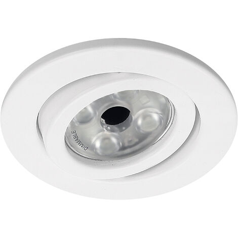 Plafonnier encastré tilt KOS Redondo ajustable GU5.3 50W Blanc (1/3)
