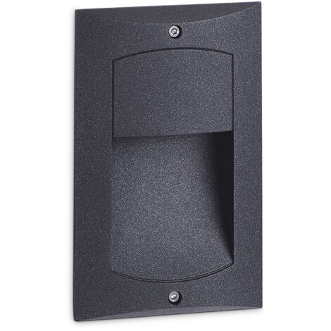 Encastré mural LARA Ver. Hood IP65 LED SMD 4W 480lm(150lm) CRI80 3000K 95º Anthracite (1/3)