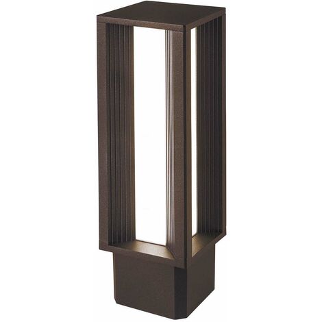 Borne AURA IP65 LED SMD 23W 3480lm(1630lm) CRI80 3000K 120º 400mm Marron rouille (1/2)