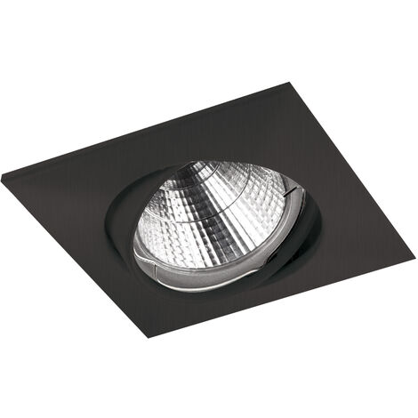 Plafonnier encastré tilt NIX Adjustable Square GU10 50W Noir (1/4)
