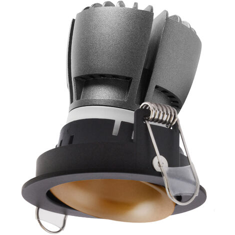 Plafonnier encastré tilt NOK1 Orientable LED COB 7W 675lm CRI80 3000K 40º - Noir (1/3)