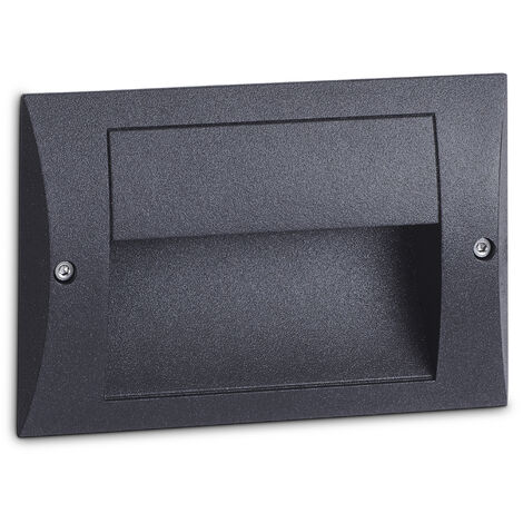 Encastré mural LARA Hor. Hood IP65 LED SMD 4W 480lm(150lm) CRI80 3000K 95º Anthracite (1/2)