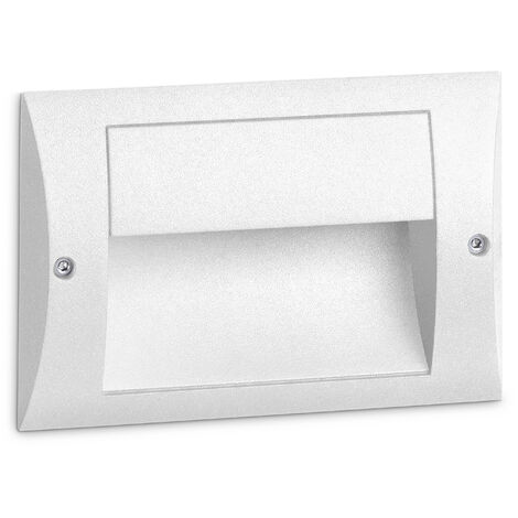 Encastré mural LARA Hor. Hood IP65 LED SMD 4W 480lm(150lm) CRI80 3000K 95º Blanc (1/2)