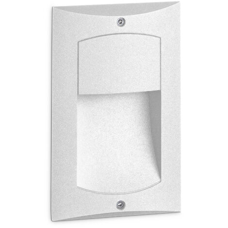 Encastré mural LARA Ver. Hood IP65 LED SMD 4W 480lm(150lm) CRI80 3000K 95º Blanc (1/3)