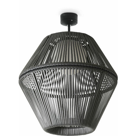Suspension NELL E27 Rotin Graphite (1/3)