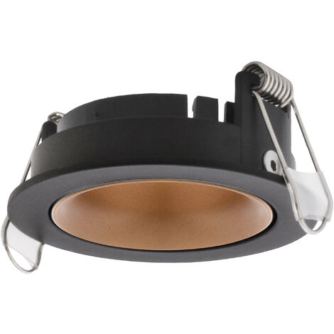 Plafonnier encastré NOK1 Fixed Round Noir Or (1/2)
