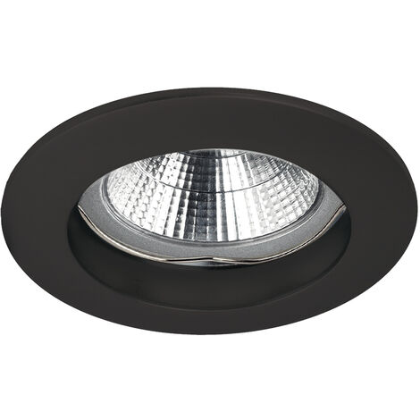 Plafonnier encastré NIX Fixed Round GU10 50W Noir (1/3)