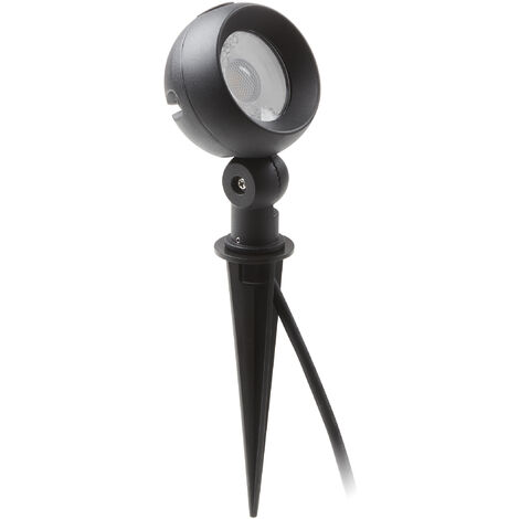 Projecteur avec piquet
 tilt GIBSON IP65 LED SMD 10W 1170lm(900lm) CRI80 4000K 60º Noir (1/3)