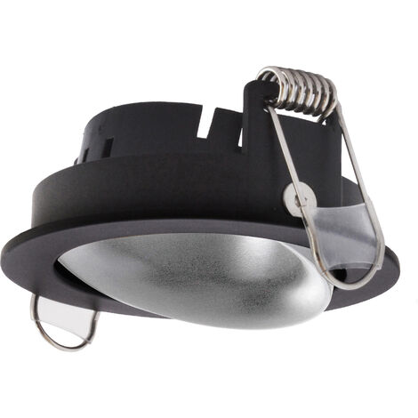 Plafonnier encastré NOK1 Adjustable Round Noir Chromé (1/2)