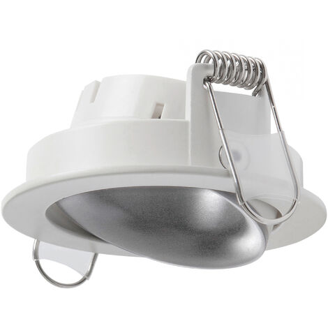 Plafonnier encastré NOK1 Adjustable Round Blanc Chromé (1/2)