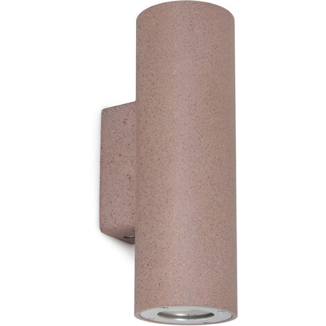 Applique STONE Round IP65 GU10 2x12W up-down Concrete rojo (1/5)