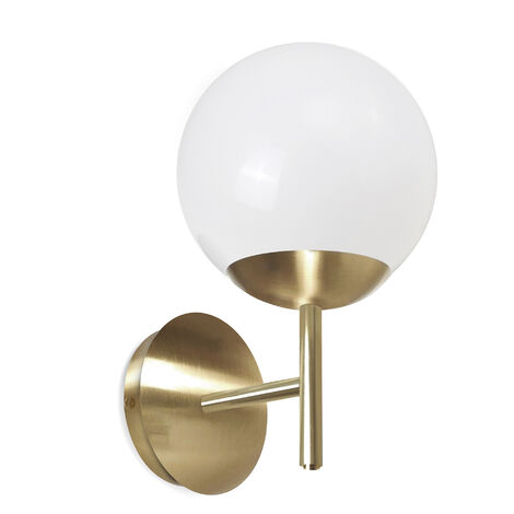 Applique OXY E27 40W Cristal opalisé Cristal opale Or (1/3)