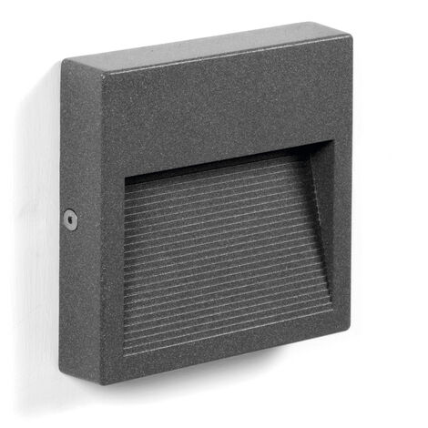 Applique asymétrique SLIM Square IP65 LED SMD 3W 367lm(86lm) CRI90 3000K 42º/85º Anthracite (1/3)