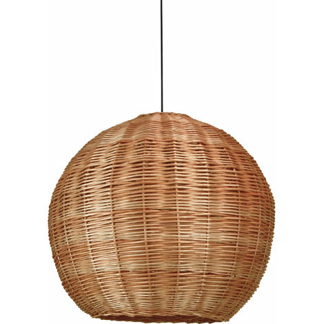 Suspension NATURAL Large E27 15W Mimbre oscuro Noir (1/5)