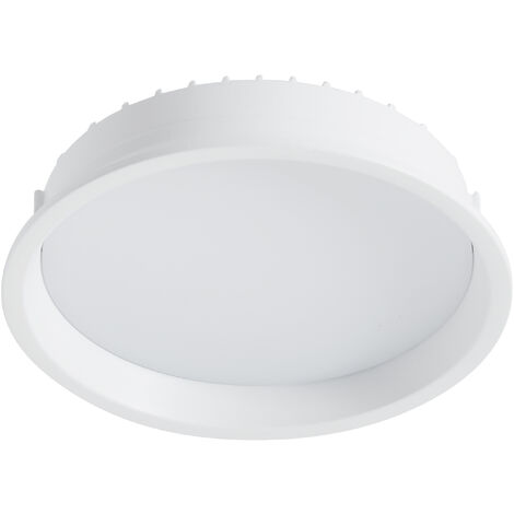 Plafonnier LED Intégrée 24W 2400 Lm Anneau Noir 35 Cm 3000K Blanc Chaud Ip44 Pereti Edo777616 Edo