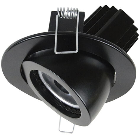 Plafonnier encastré tilt MINI LUNA Redondo ajustable LED COB 10.60W 1456lm(1111lm) CRI90 4000K 38º Noir (1/2)