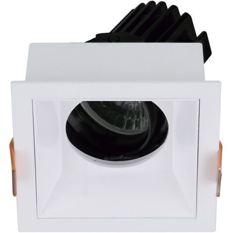 Plafonnier encastré tilt VIP2 Square Round LED COB 10.60W 1376lm(964lm) CRI90 3000K 28º Blanc Blanc (1/2)