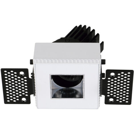Plafonnier encastré tilt VIP3T Square Square LED COB 4.70W 650lm(464lm) CRI90 2700K 28º Blanc Chromé (1/2)