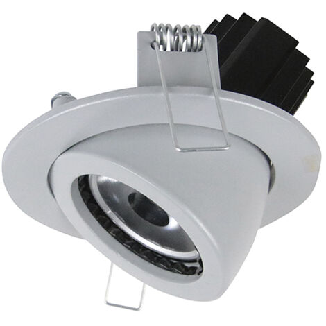 Plafonnier encastré tilt MINI LUNA Redondo ajustable LED COB 4.70W 719lm(525lm) CRI90 4000K 18º Gris (1/2)