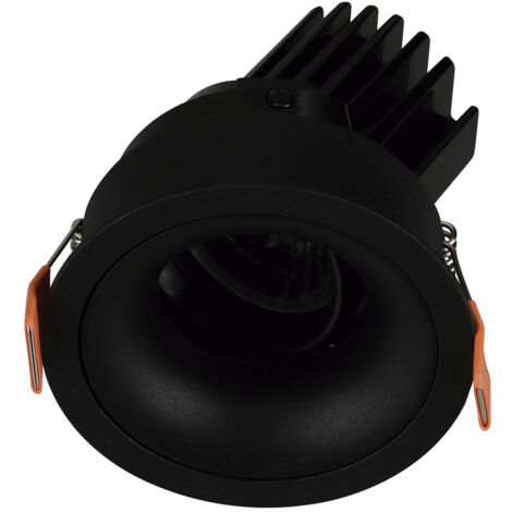 Plafonnier encastré tilt VIP1 Round Convex LED COB 4.70W 650lm(447lm) CRI90 2700K 50º Noir Noir (1/4)