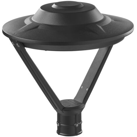 Luminaire pour mât FANAL IP66 LED SMD 47W 8240lm(6700lm) CRI80 3000K 107º 380mm Noir