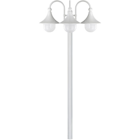 Pôle classique 3 bras TROM IP44 E27 3x42W 2080mm Blanc (1/2)