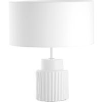 Lampe à poser CERAMIC E27 15W Blanc Coton blanc