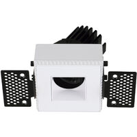Plafonnier encastré tilt VIP3T Square Square 1-10V,Push LED COB 10.10W 1031lm(801lm) CRI97 4000K 18º Blanc Blanc