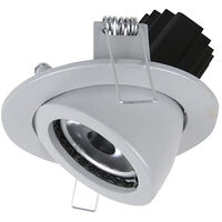 Plafonnier encastré tilt MINI LUNA Redondo ajustable Dali LED COB 10.10W 949lm(799lm) CRI97 3000K 38º Gris